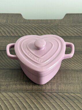 Martha Stewart Heart Cocottes Stoneware - Lavender